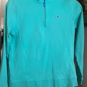 Vineyard Vines Women's Aqua V-Neck Sweater